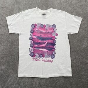 Vintage Cape Cod Whale Watching Graphic T-Shirt Size Youth L 14-16